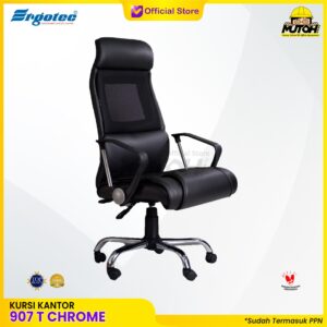 Kursi kantor ERGOTEC 907 T Chrome kursi direktur kursi manager kursi kerja hidrolik kursi gaming sandaran tinggi