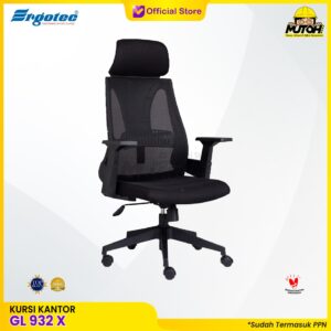 Kursi kantor ERGOTEC GL 932 X kursi direktur kursi manager kursi kerja jaring hidrolik kursi gaming sandaran tinggi