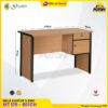 Meja GRAVER MT-125 Beech meja kerja meja tulis 1/2 Biro meja kantor 2 laci meja kerja 120 cm