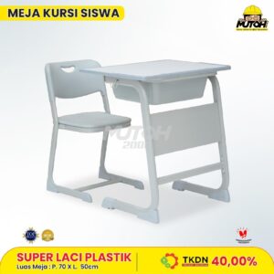 Meja belajar anak meja kursi siswa MUTOH TKDN SUPER LACI PLASTIK