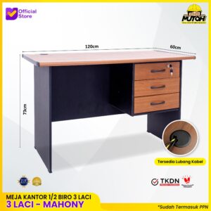 Meja kerja kantor 1/2 Biro VIP MV 301 TKDN