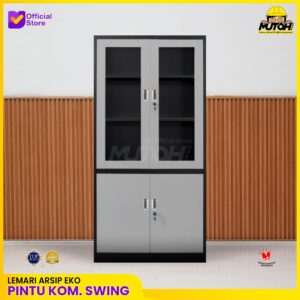 Lemari arsip besi Murah 2 pintu ayun swing kombinasi | MUTOH EKONOMIS