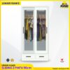 Lemari gamis pintu sliding kaca lemari wardrobe LED bahan besi 90 cm lemari gantung lemari baju GM-90