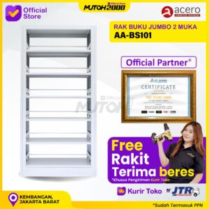 Rak Buku 2 Muka JUMBO 002 – Rak buku 2 Muka 6 Ruang