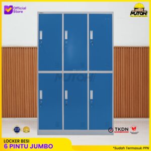 Loker besi 6 pintu | lemari locker besi 6 pintu Besar Masuk Helm MUTOH2000