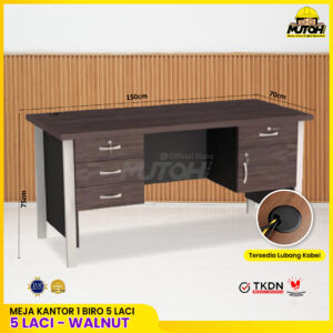 Meja kerja kantor 1 Biro VIP MM 502 TKDN