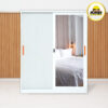 Lemari Pakaian Besi Sliding 3 Pintu Cermin 150 cm V MUTOH2000 | Lemari Wardrobe