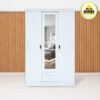 Lemari Pakaian Besi 3 Pintu Kombinasi 1 Laci 120 cm V3 MUTOH2000 | Lemari Wardrobe