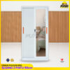 Lemari pakaian pintu sliding lemari wardrobe bahan besi 90 cm lemari kamar lemari baju V-90