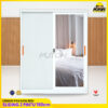 Lemari pakaian pintu sliding lemari wardrobe bahan besi 150 cm lemari kamar lemari baju V-150