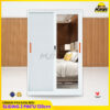Lemari pakaian pintu sliding lemari wardrobe bahan besi 120 cm lemari kamar lemari baju V-120