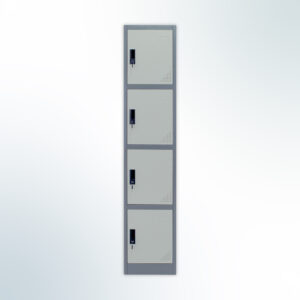 MUTOH-R TWO TONE | Locker Besi 4 Pintu Single – Kombinasi Abu