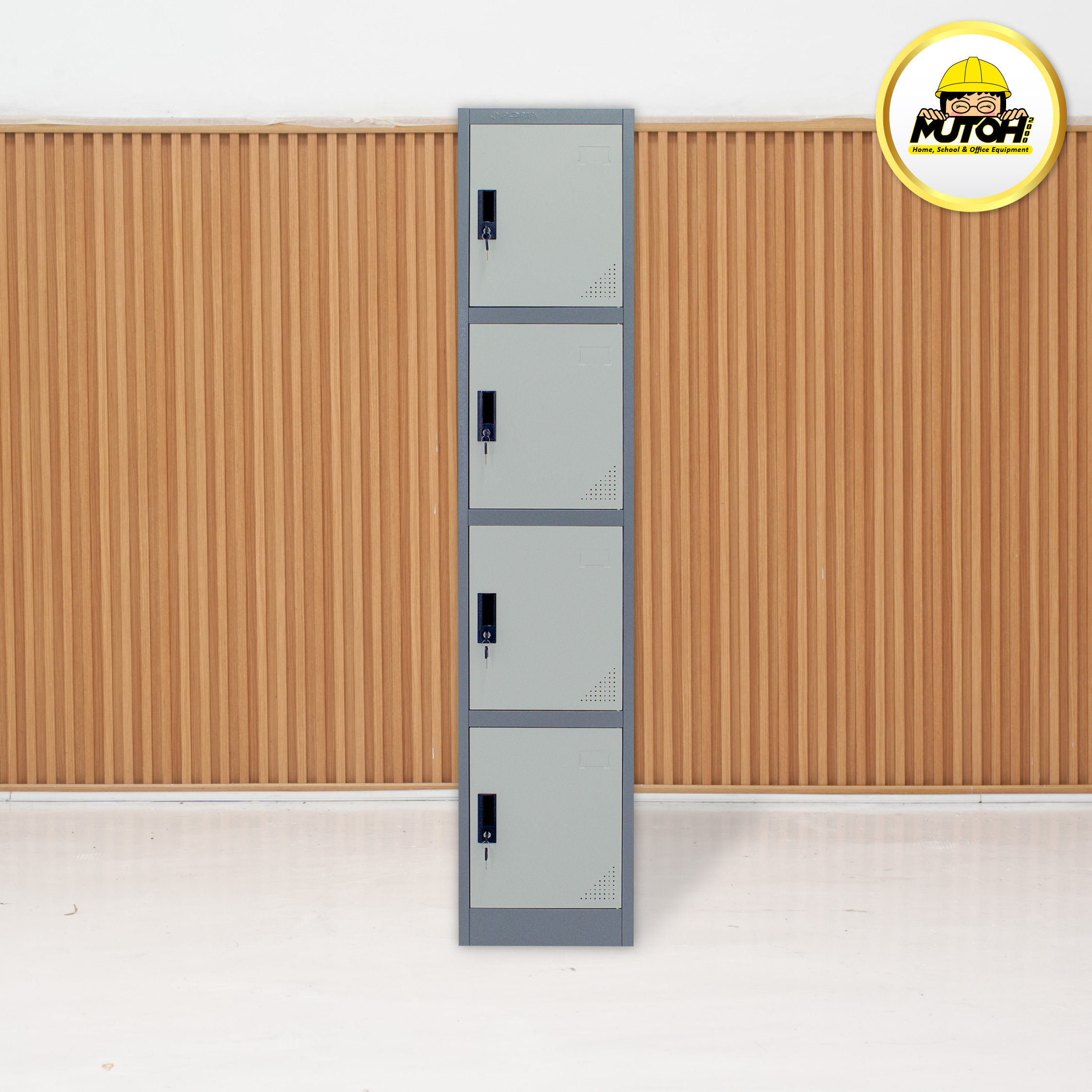 LOCKER BESI CURVE 4 pintu | lemari locker besi 4 pintu single MUTOH2000