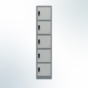 MUTOH-R TWO TONE | Locker Besi 5 Pintu Single – Kombinasi Abu