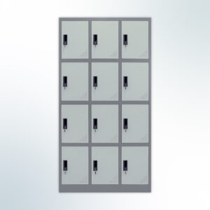 MUTOH-R TWO TONE | Locker Besi 12 Pintu – Kombinasi Abu