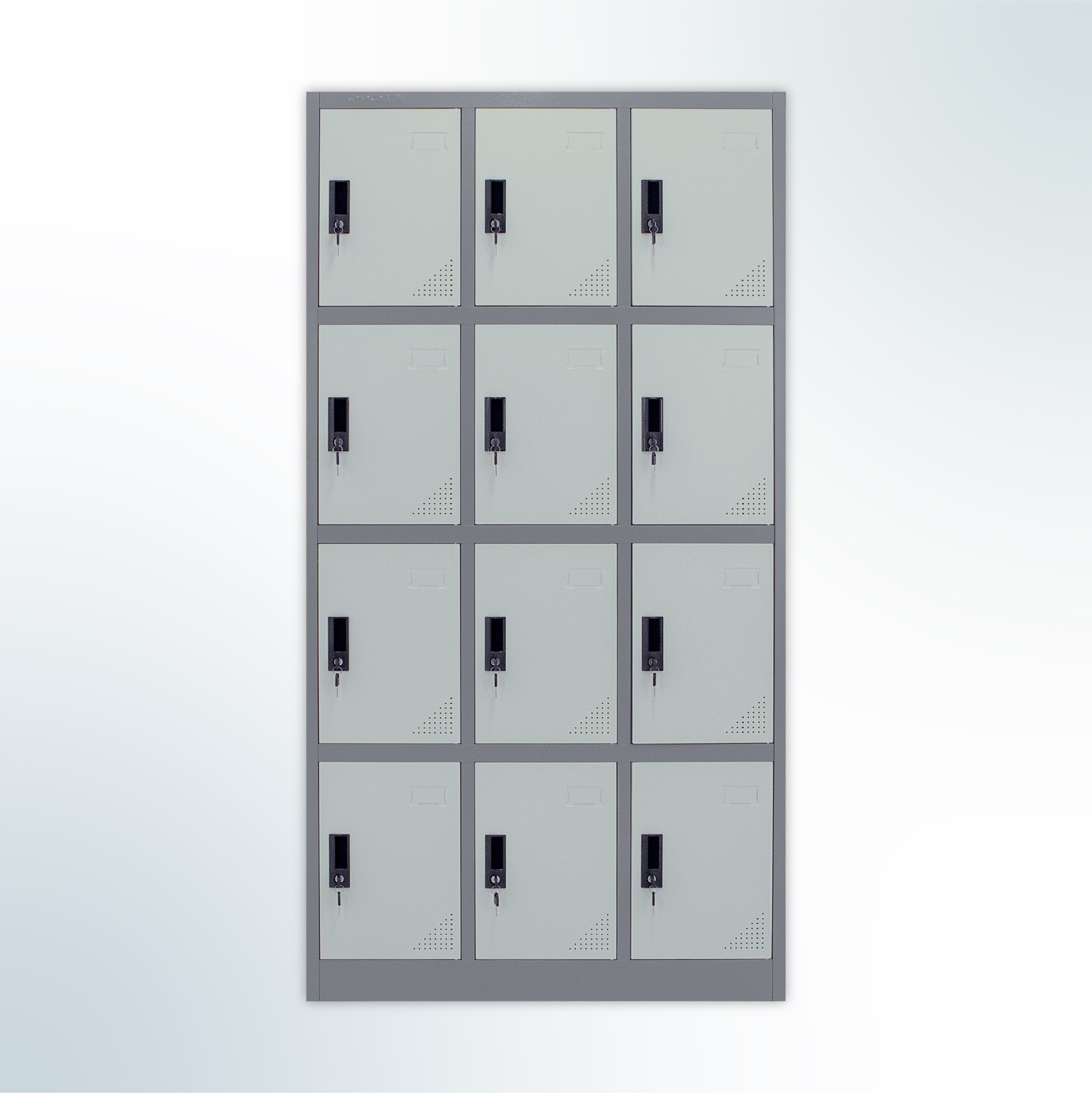 MUTOH-R TWO TONE | Locker Besi 12 Pintu - Kombinasi Abu