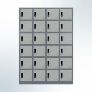 MUTOH-R TWO TONE | Locker Besi 24 Pintu – Kombinasi Abu