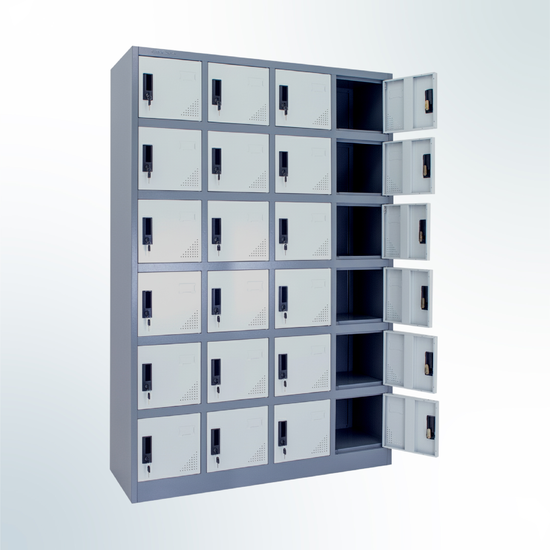MUTOH-R TWO TONE | Locker Besi 24 Pintu – Kombinasi Abu - Gambar 2
