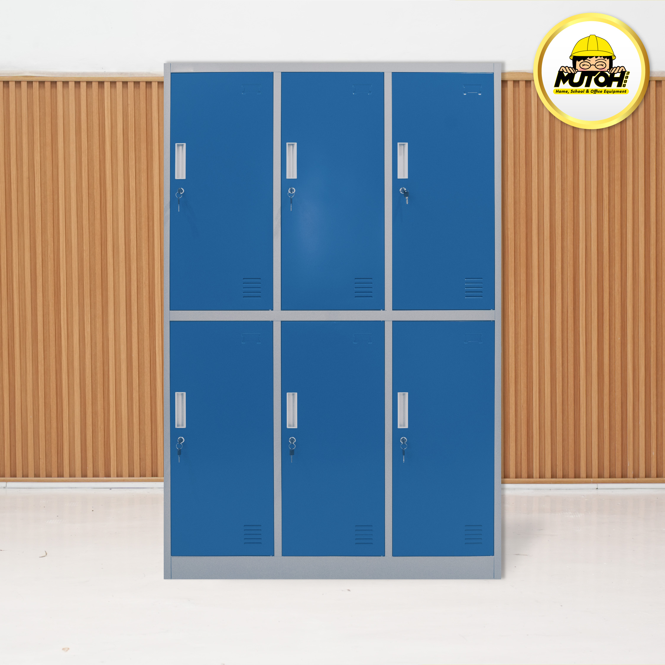LOKER BESI 6 pintu | lemari locker besi 6 pintu Besar Masuk Helm MUTOH2000