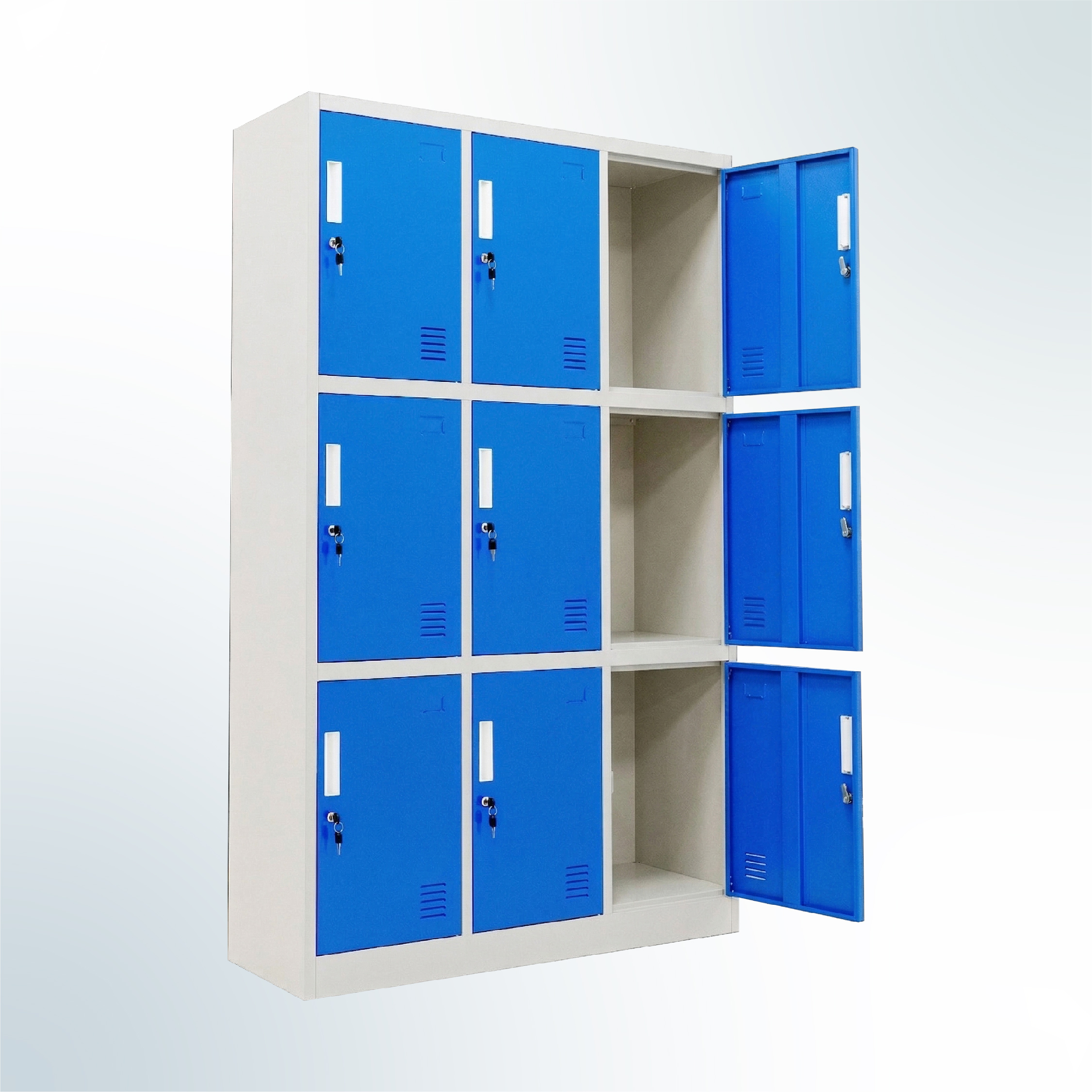 MUTOH PREMIUM | Locker Besi 9 Pintu Jombo Helm In - Biru - Gambar 2