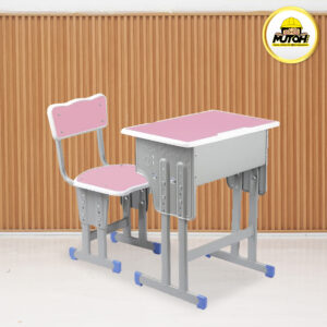 Meja belajar Set Pink meja kursi siswa | warna merah muda MUTOH EKONOMIS