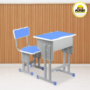 Meja belajar Set Blue meja kursi siswa | warna biru MUTOH EKONOMIS