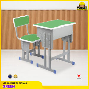 Meja belajar Set Green meja kursi siswa | warna green MUTOH EKONOMIS