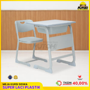 Meja belajar anak meja kursi siswa MUTOH TKDN SUPER LACI PLASTIK