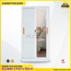 Lemari pakaian pintu sliding lemari wardrobe bahan besi 90 cm lemari kamar lemari baju V-90