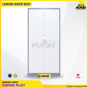 Lemari besi arsip 2 pintu swing plat 2 warna MUTOH CURVE