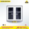 Lemari besi arsip PENDEK pintu swing kaca 2 warna MUTOH CURVE