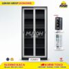 Lemari besi arsip 2 pintu sliding kaca abu muda MUTOH JAVELIN