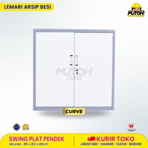 Lemari besi arsip PENDEK pintu swing plat 2 warna MUTOH CURVE