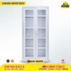 Lemari besi arsip 2 pintu swing kaca putih MUTOH SNOW WHITE