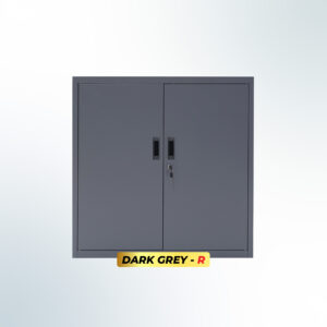 MUTOH-R DARK GREY | Lemari Arsip Besi Pendek 2 Pintu Swing Plat – Abu Tua