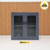 MUTOH BOLD R | Lemari besi arsip PENDEK pintu swing kaca abu tua