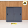 MUTOH BOLD R | Lemari besi arsip PENDEK pintu sliding plat abu tua
