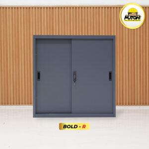 MUTOH BOLD R | Lemari besi arsip PENDEK pintu sliding plat abu tua