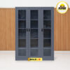 MUTOH BOLD R | Lemari besi arsip 3 pintu swing kaca abu tua
