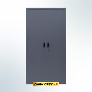 MUTOH-R DARK GREY | Lemari Arsip Besi 2 Pintu Swing Plat – Abu Tua