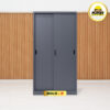 MUTOH BOLD R | Lemari besi arsip 2 pintu sliding plat abu tua