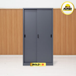MUTOH BOLD R | Lemari besi arsip 2 pintu sliding plat abu tua