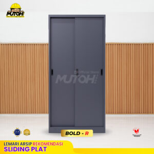 Lemari arsip besi Rekomendasi | 2 pintu sliding plat abu tua MUTOH BOLD