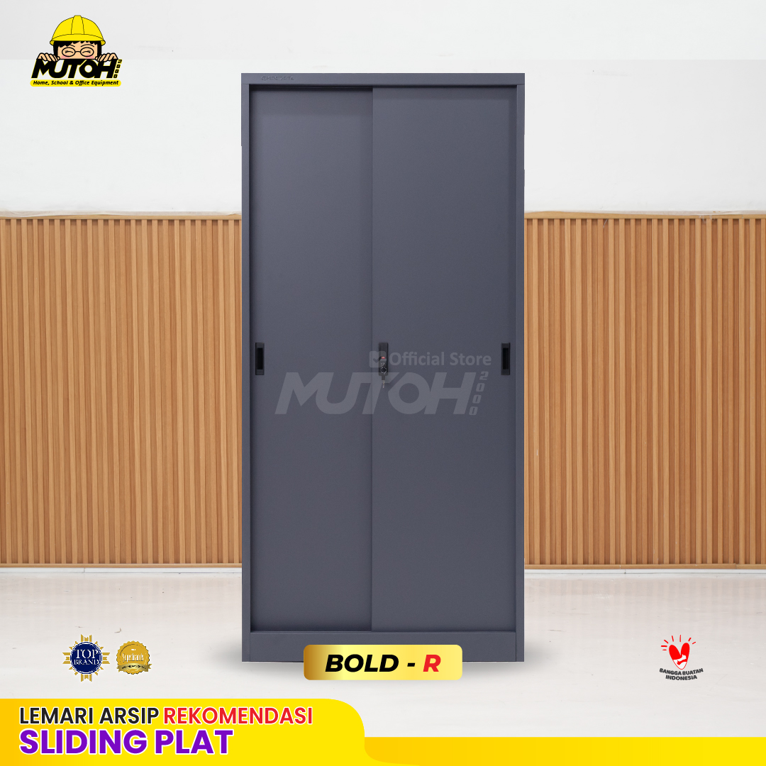 Lemari arsip besi Rekomendasi | 2 pintu sliding plat abu tua MUTOH BOLD