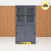 MUTOH BOLD R | Lemari besi arsip 2 pintu kombinasi sliding abu tua