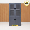 MUTOH BOLD R | Lemari besi arsip 2 pintu kombinasi swing abu tua