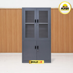 MUTOH BOLD R | Lemari besi arsip 2 pintu kombinasi swing abu tua