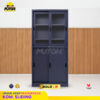 Lemari arsip besi Rekomendasi | 2 pintu kombinasi sliding abu tua MUTOH BOLD