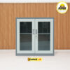 MUTOH CURVE R | Lemari besi arsip PENDEK pintu swing kaca 2 warna
