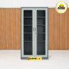 MUTOH CURVE R | Lemari besi arsip 2 pintu swing kaca 2 warna